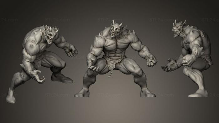 Статуэтки герои, монстры и демоны (GG_2, STKM_0212) 3D модель для ЧПУ станка
